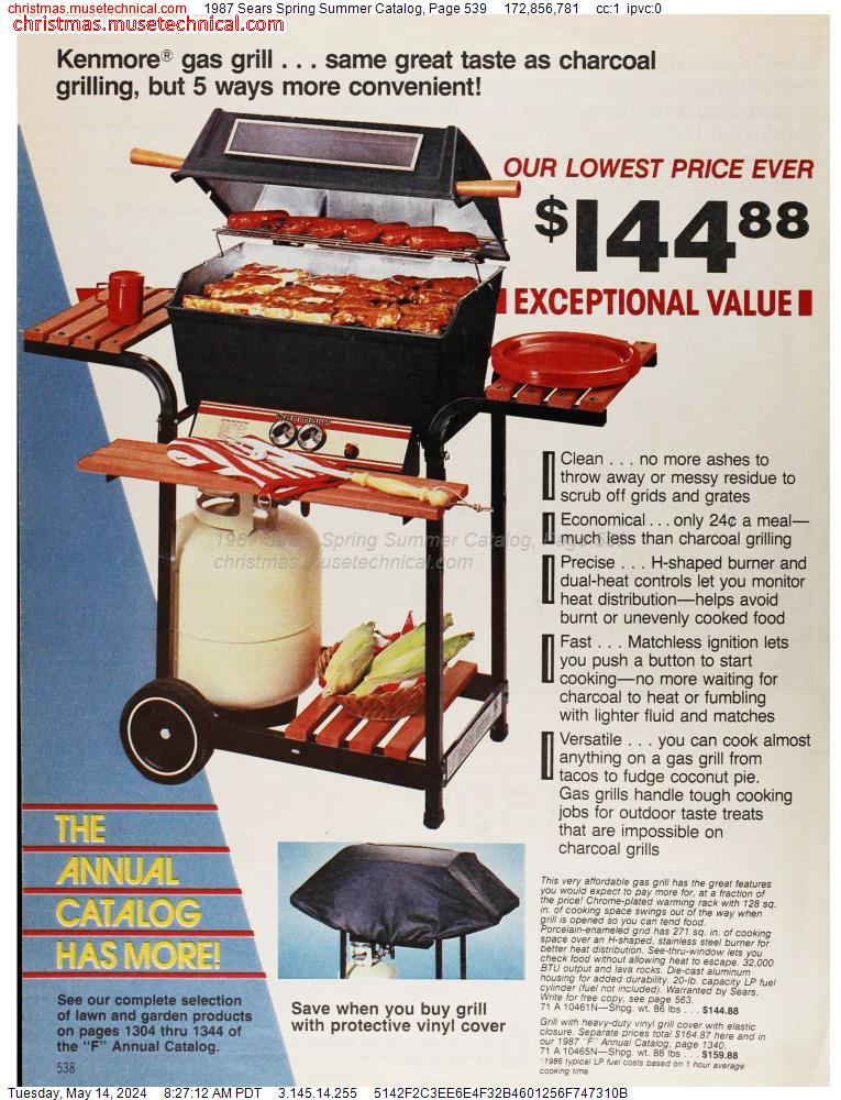 1987 Sears Spring Summer Catalog, Page 539