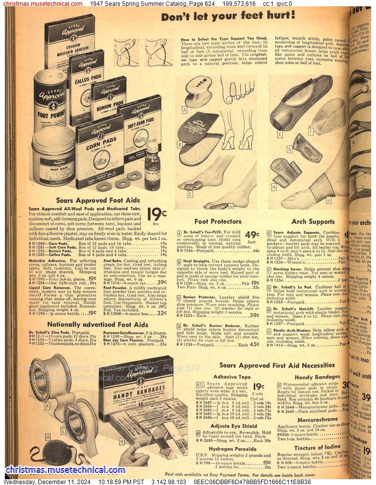 1947 Sears Spring Summer Catalog, Page 624