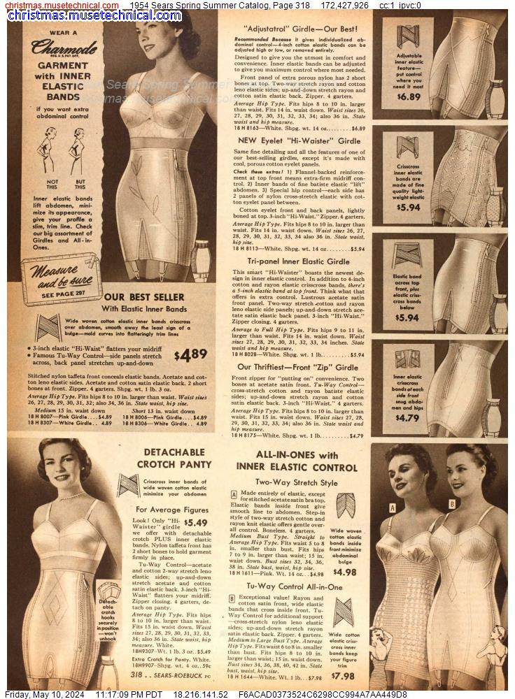 1954 Sears Spring Summer Catalog, Page 318