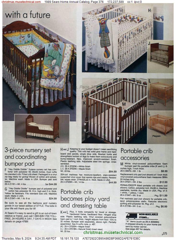 1989 Sears Home Annual Catalog, Page 376
