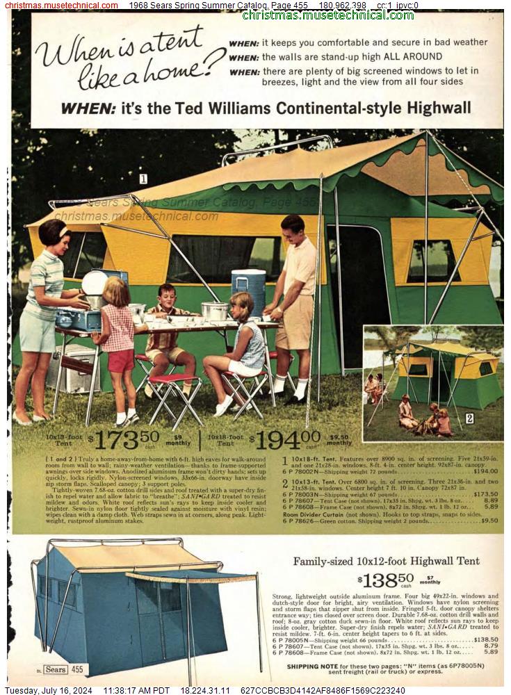 1968 Sears Spring Summer Catalog, Page 455