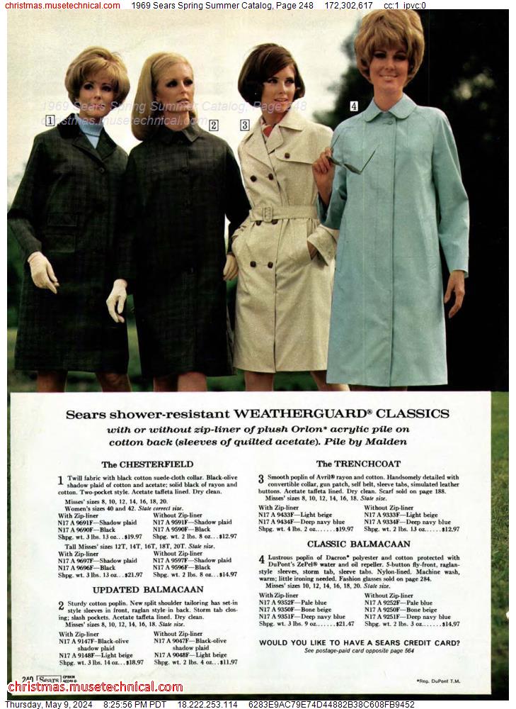 1969 Sears Spring Summer Catalog, Page 248