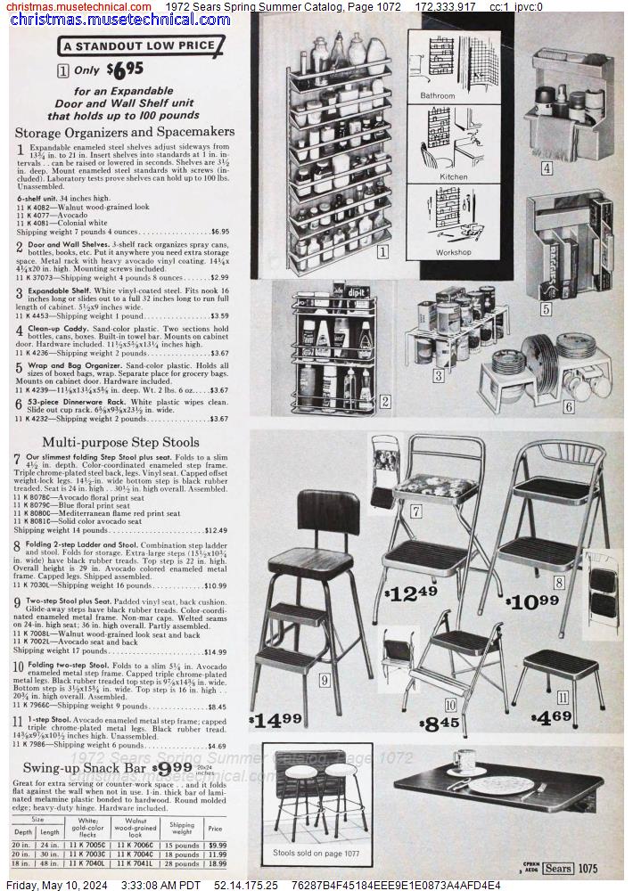 1972 Sears Spring Summer Catalog, Page 1072