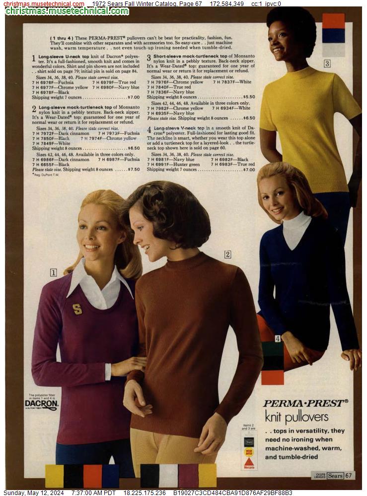 1972 Sears Fall Winter Catalog, Page 67