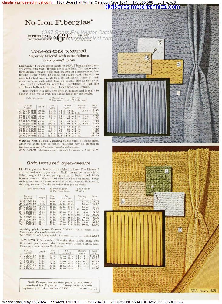 1967 Sears Fall Winter Catalog, Page 1671