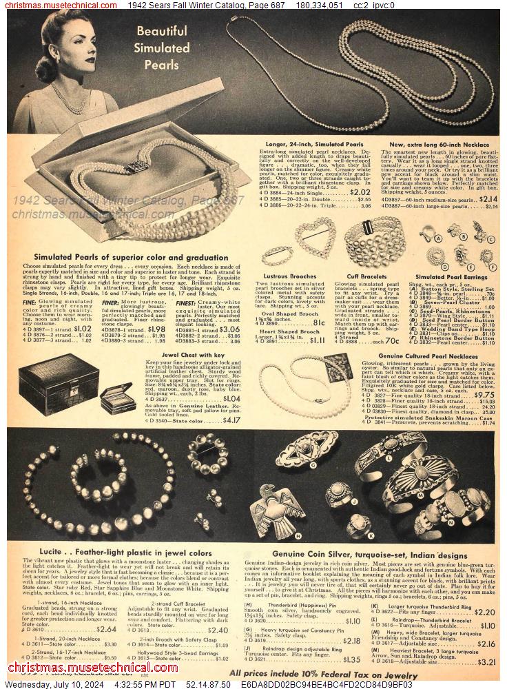 1942 Sears Fall Winter Catalog, Page 687
