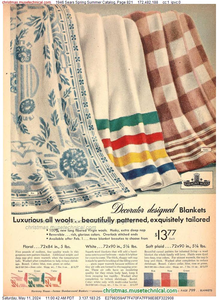 1946 Sears Spring Summer Catalog, Page 821