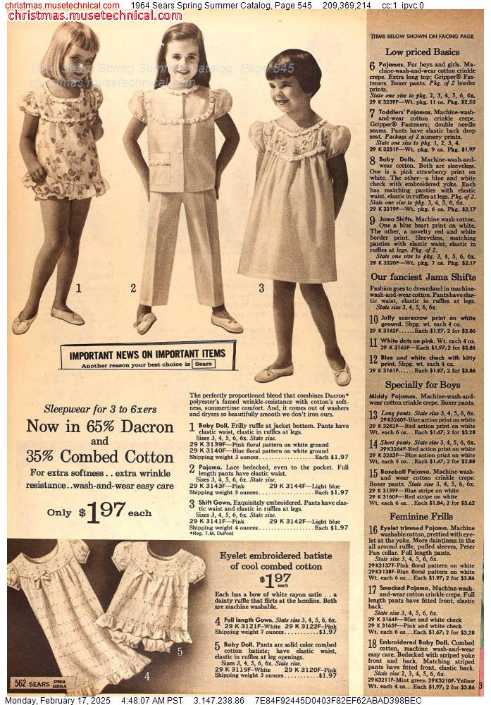 1964 Sears Spring Summer Catalog, Page 545