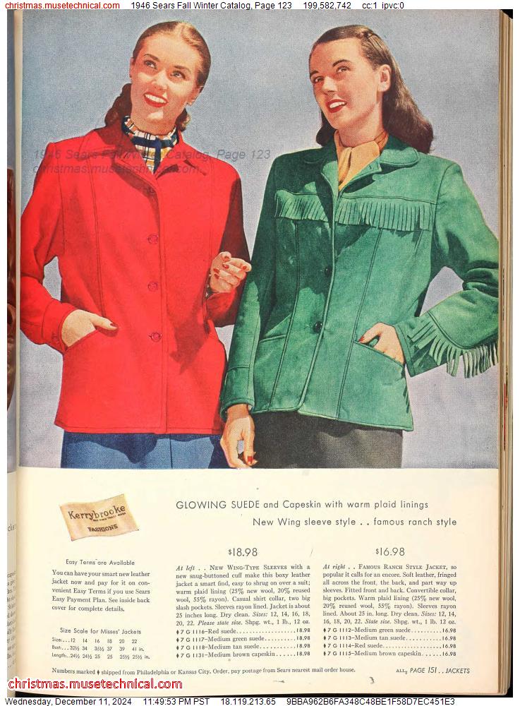 1946 Sears Fall Winter Catalog, Page 123