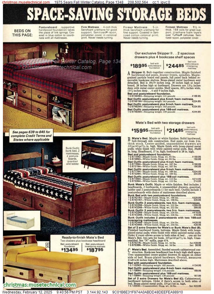 1975 Sears Fall Winter Catalog, Page 1348