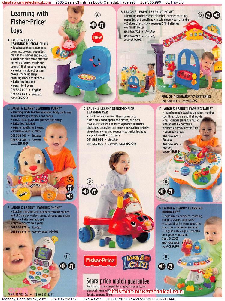 2005 Sears Christmas Book (Canada), Page 998