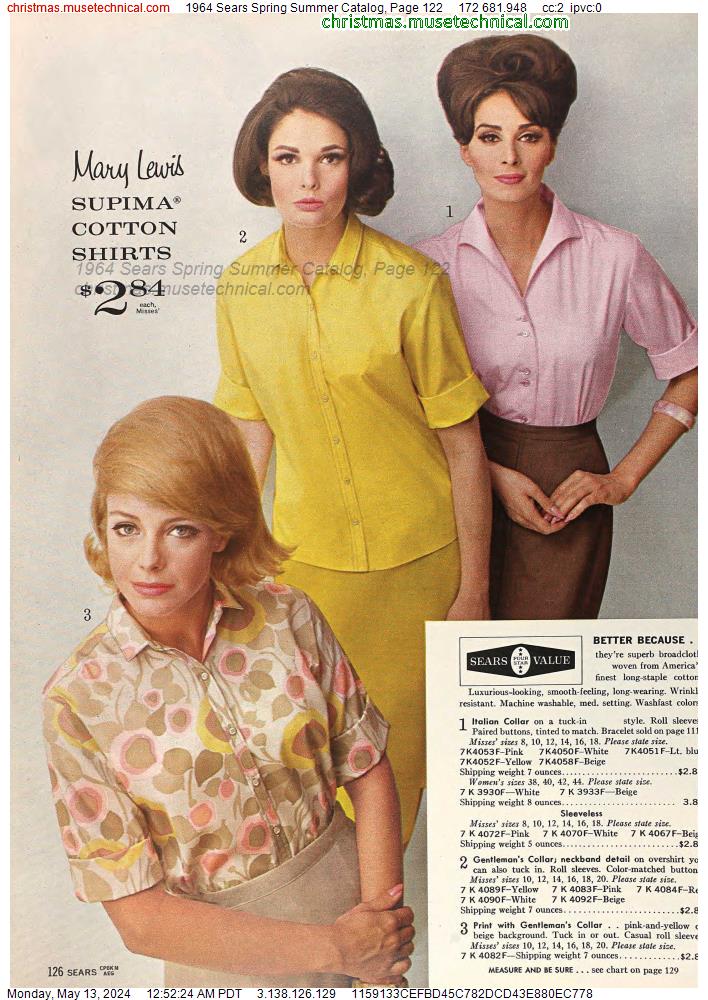1964 Sears Spring Summer Catalog, Page 122