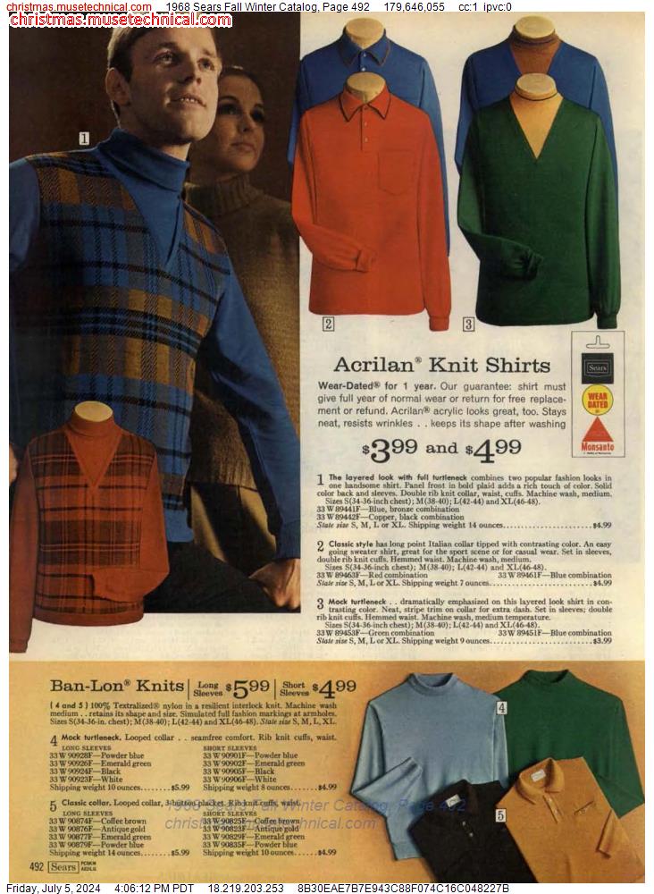 1968 Sears Fall Winter Catalog, Page 492