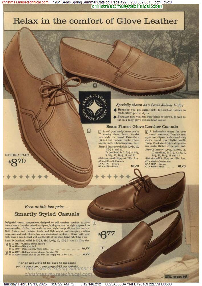 1961 Sears Spring Summer Catalog, Page 499