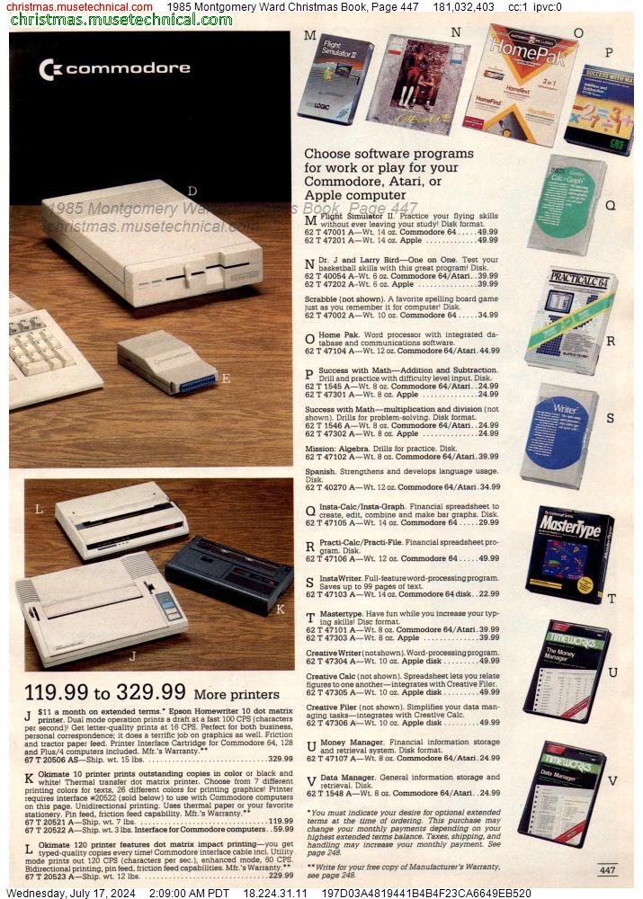 1985 Montgomery Ward Christmas Book, Page 447
