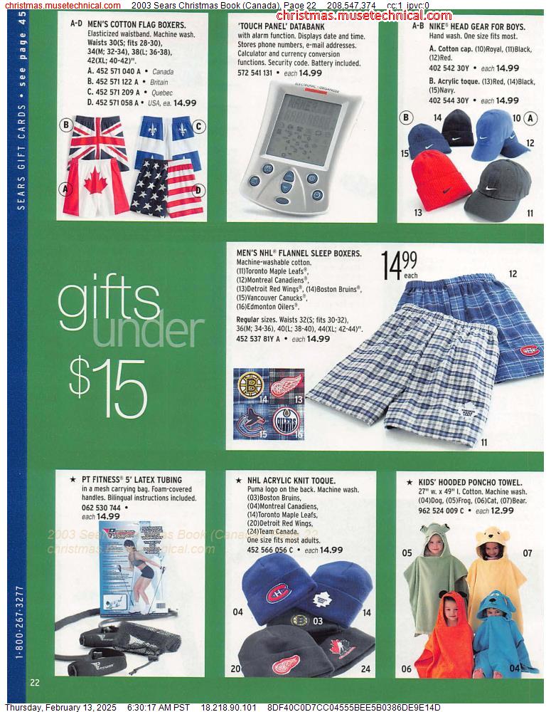 2003 Sears Christmas Book (Canada), Page 22