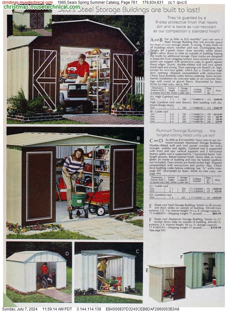 1985 Sears Spring Summer Catalog, Page 761