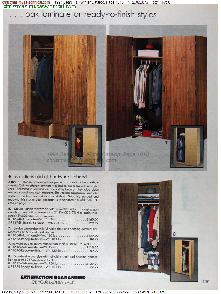 1991 Sears Fall Winter Catalog, Page 1010
