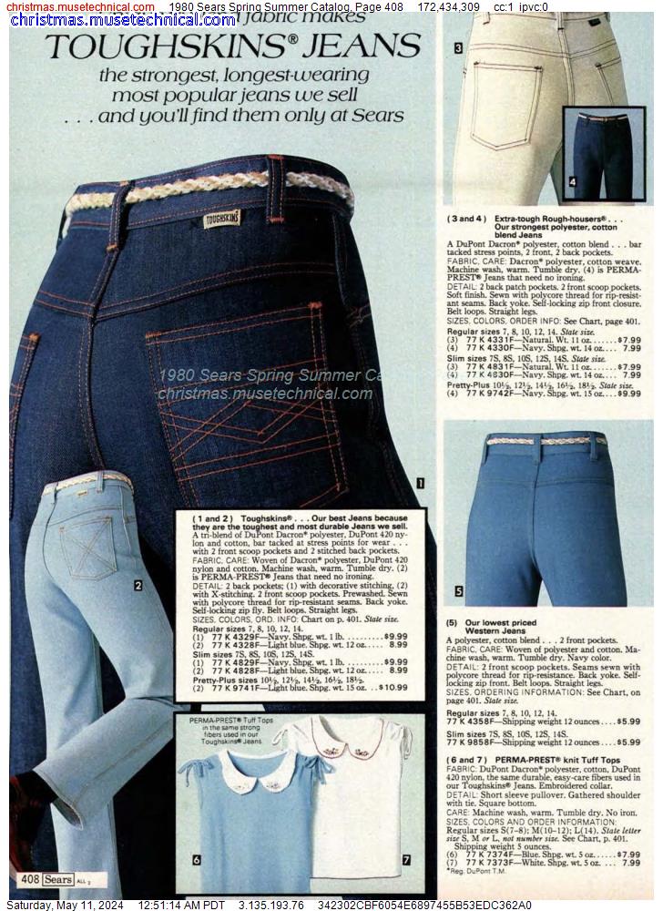 1980 Sears Spring Summer Catalog, Page 408