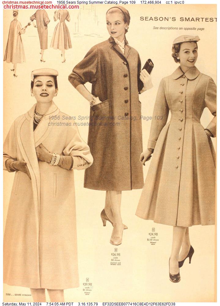 1956 Sears Spring Summer Catalog, Page 109
