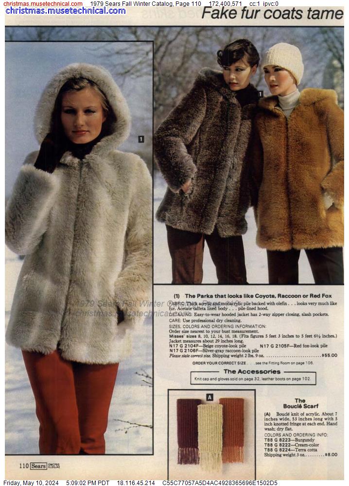 1979 Sears Fall Winter Catalog, Page 110