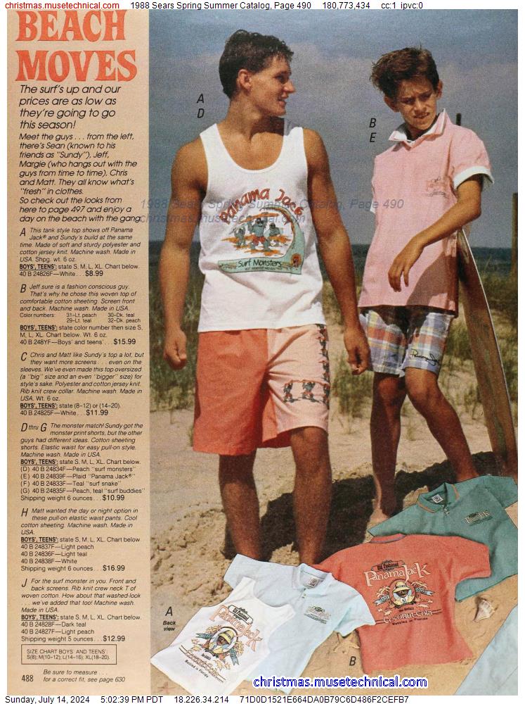 1988 Sears Spring Summer Catalog, Page 490