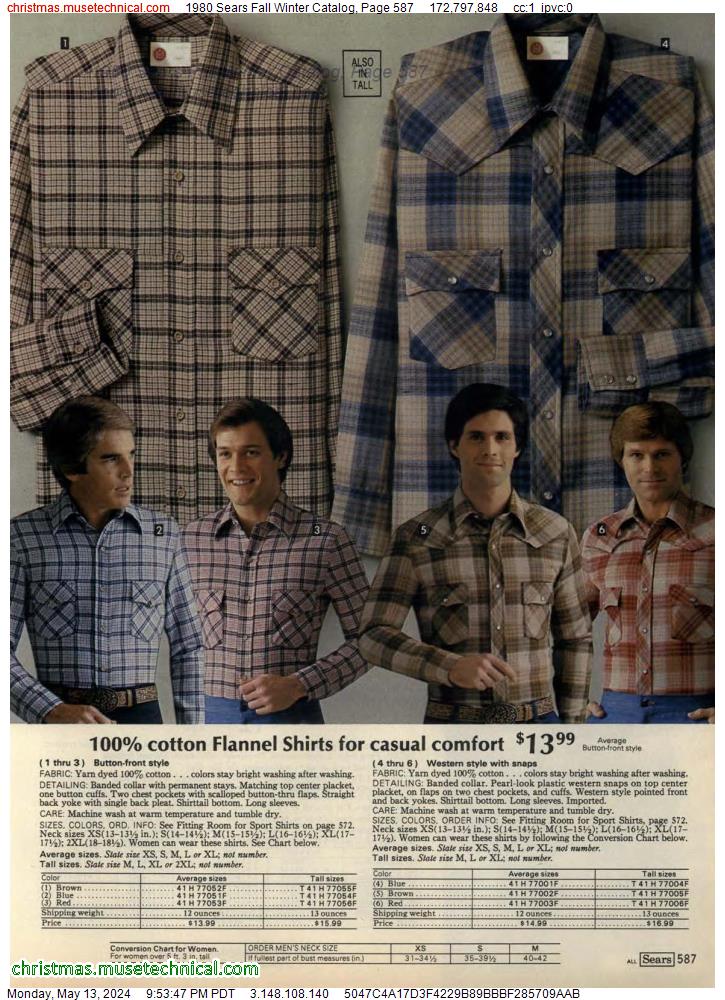 1980 Sears Fall Winter Catalog, Page 587
