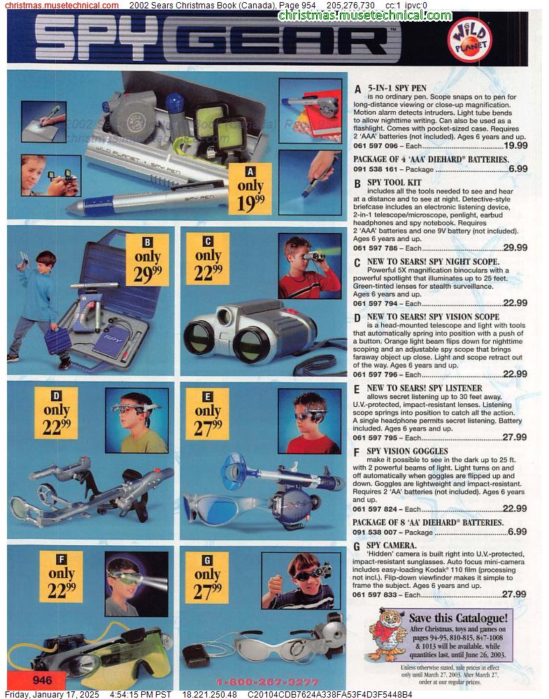 2002 Sears Christmas Book (Canada), Page 954