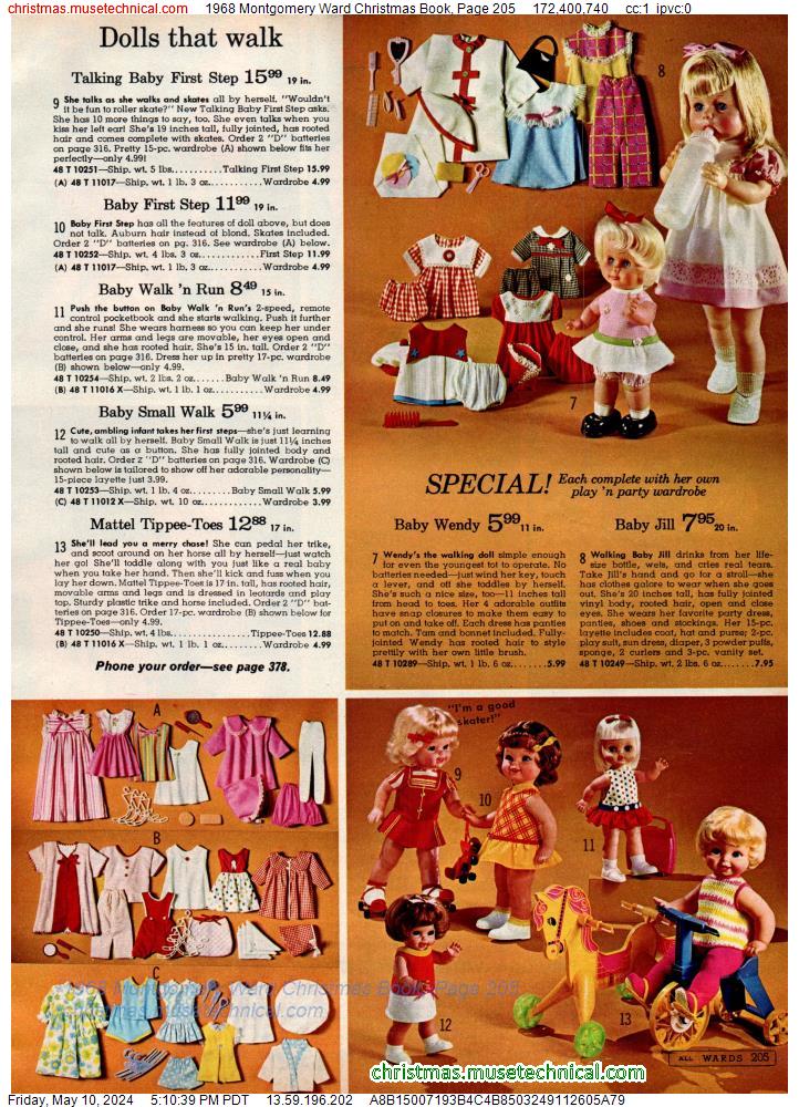 1968 Montgomery Ward Christmas Book, Page 205