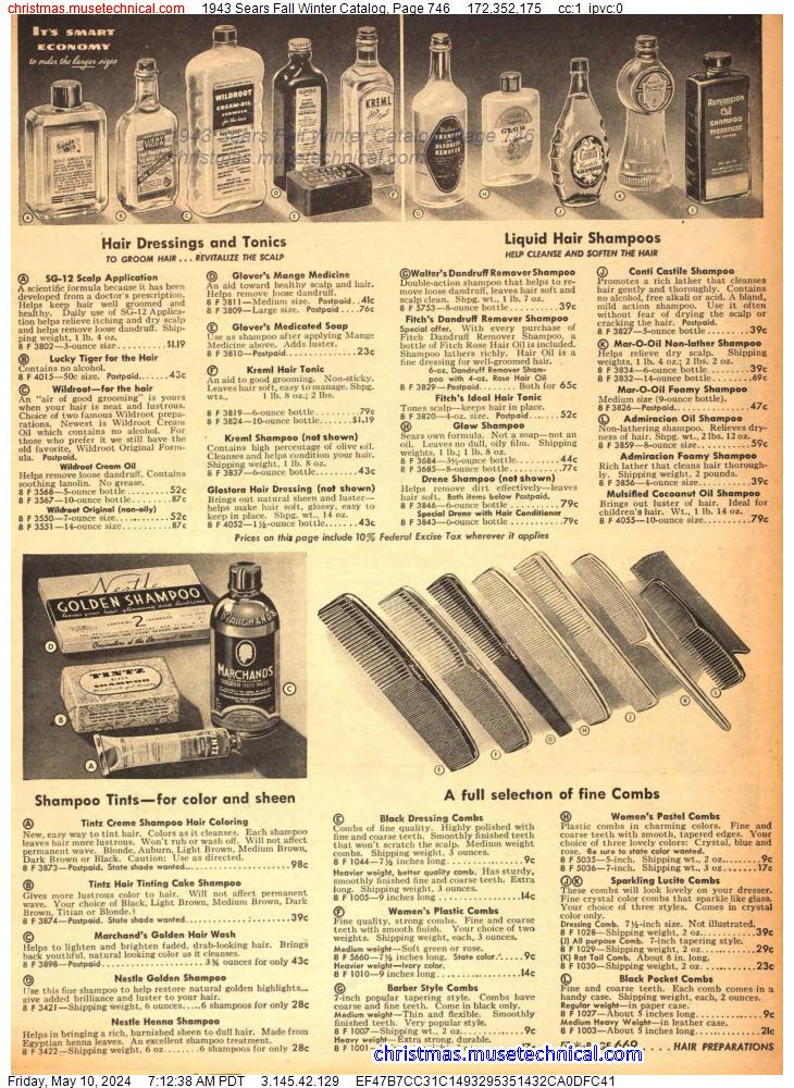 1943 Sears Fall Winter Catalog, Page 746