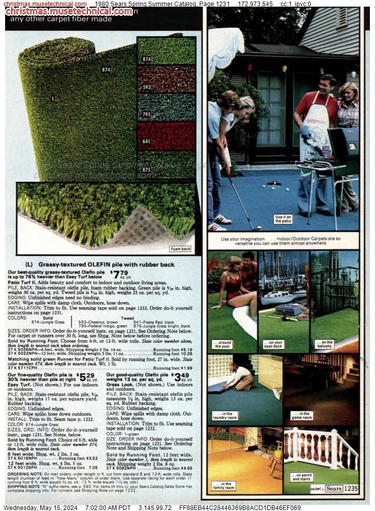 1980 Sears Spring Summer Catalog, Page 1231