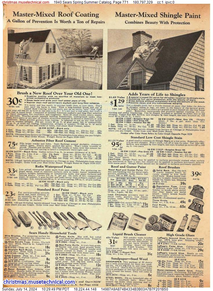 1940 Sears Spring Summer Catalog, Page 771