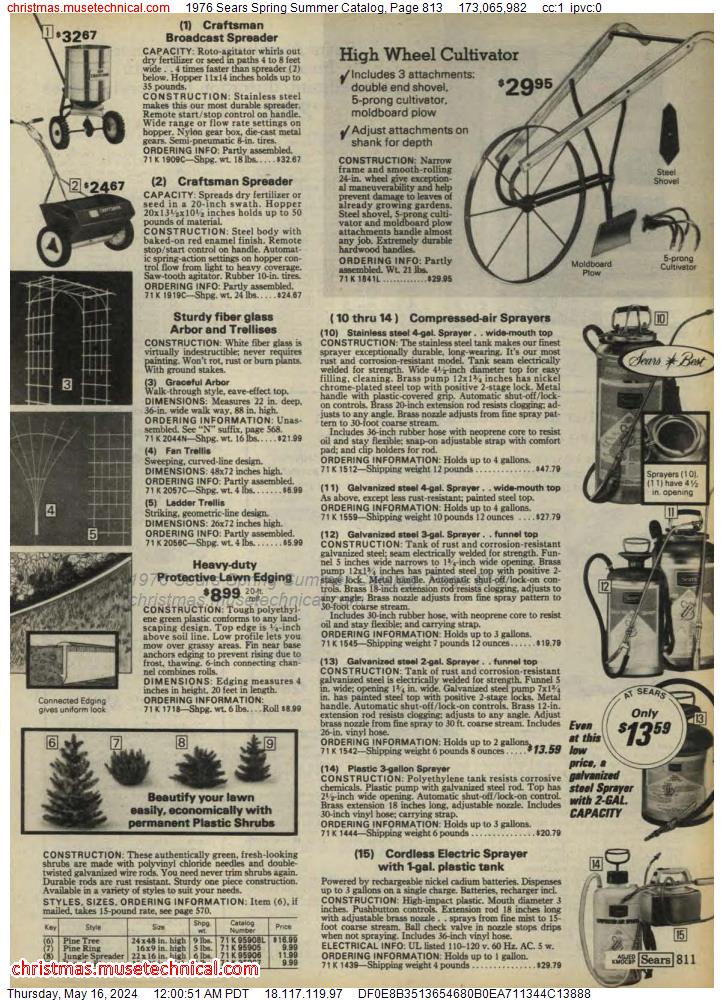 1976 Sears Spring Summer Catalog, Page 813