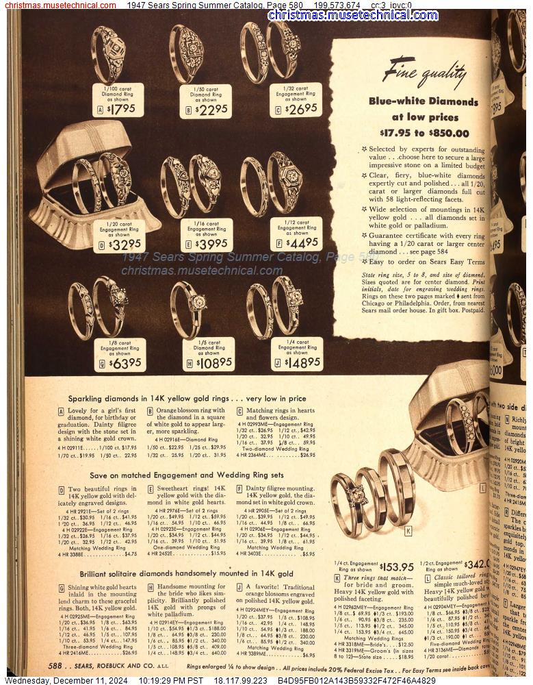 1947 Sears Spring Summer Catalog, Page 580