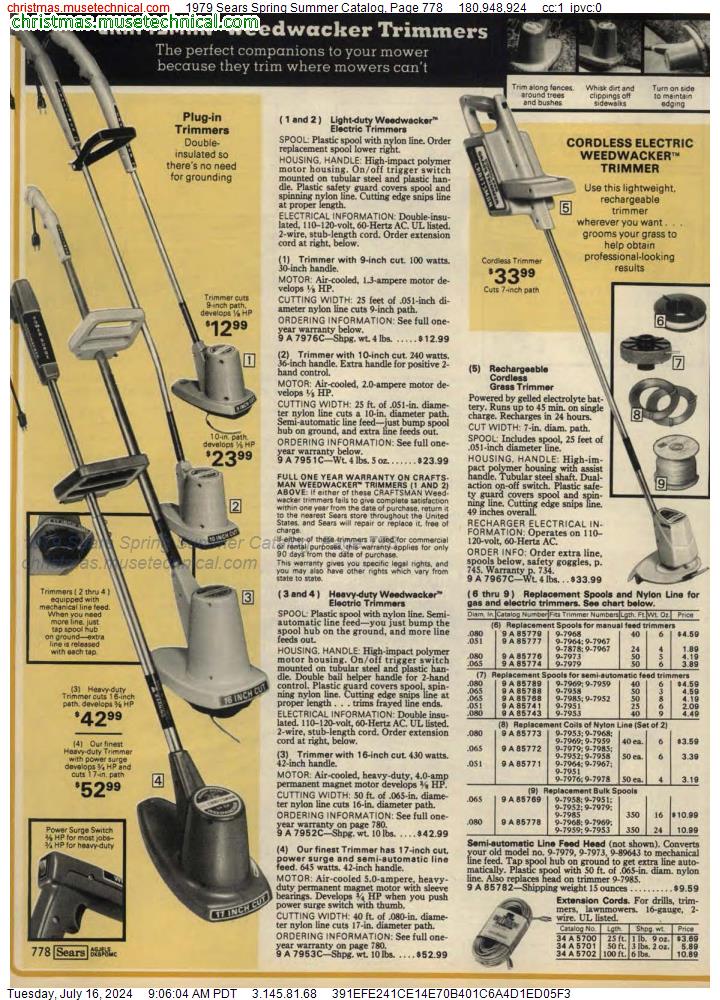 1979 Sears Spring Summer Catalog, Page 778