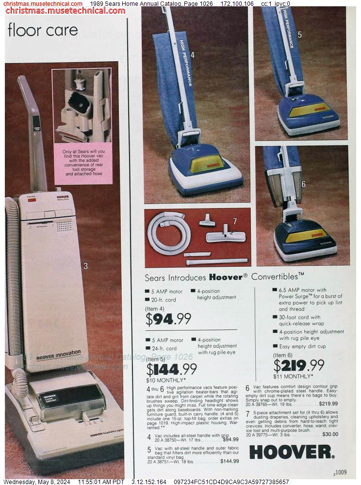 1989 Sears Home Annual Catalog, Page 1026