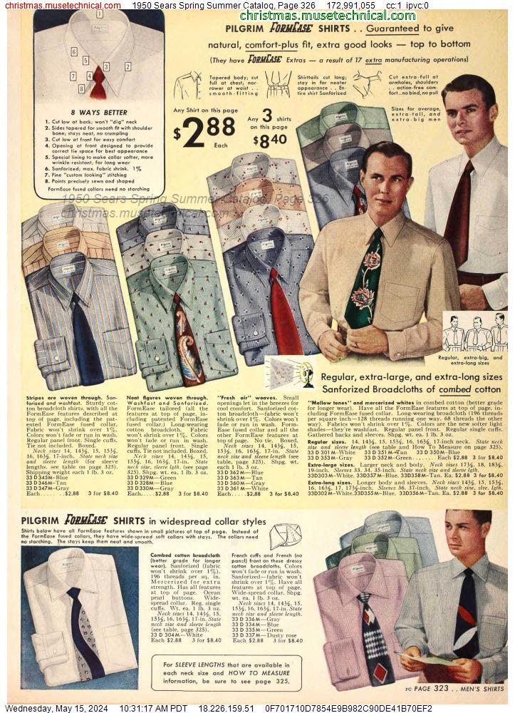 1950 Sears Spring Summer Catalog, Page 326