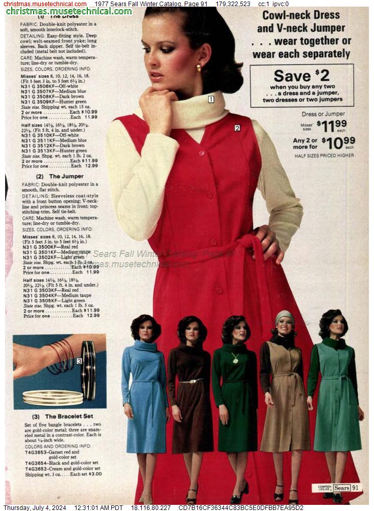 1977 Sears Fall Winter Catalog, Page 91