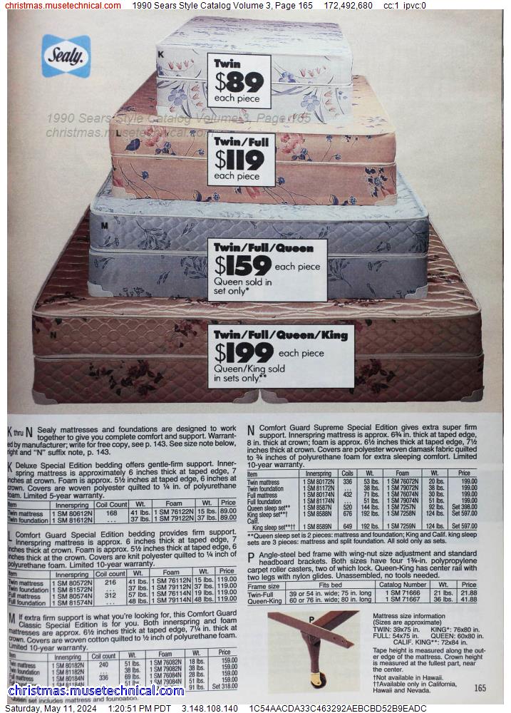 1990 Sears Style Catalog Volume 3, Page 165