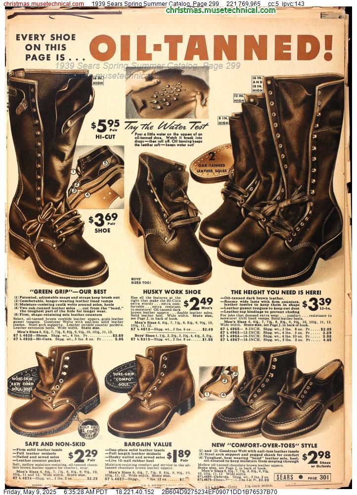 1939 Sears Spring Summer Catalog, Page 299