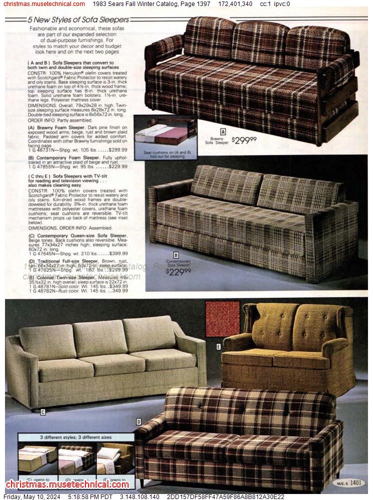 1983 Sears Fall Winter Catalog, Page 1397