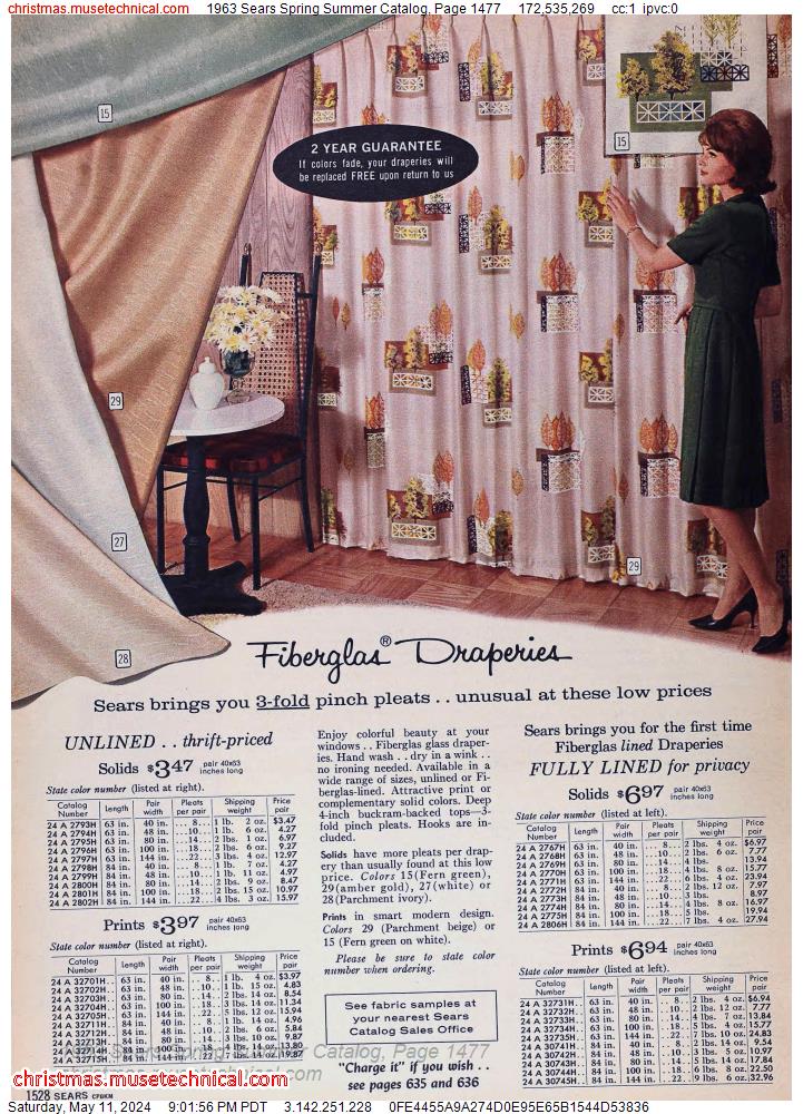 1963 Sears Spring Summer Catalog, Page 1477