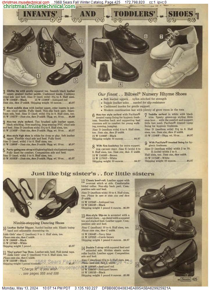 1968 Sears Fall Winter Catalog, Page 425