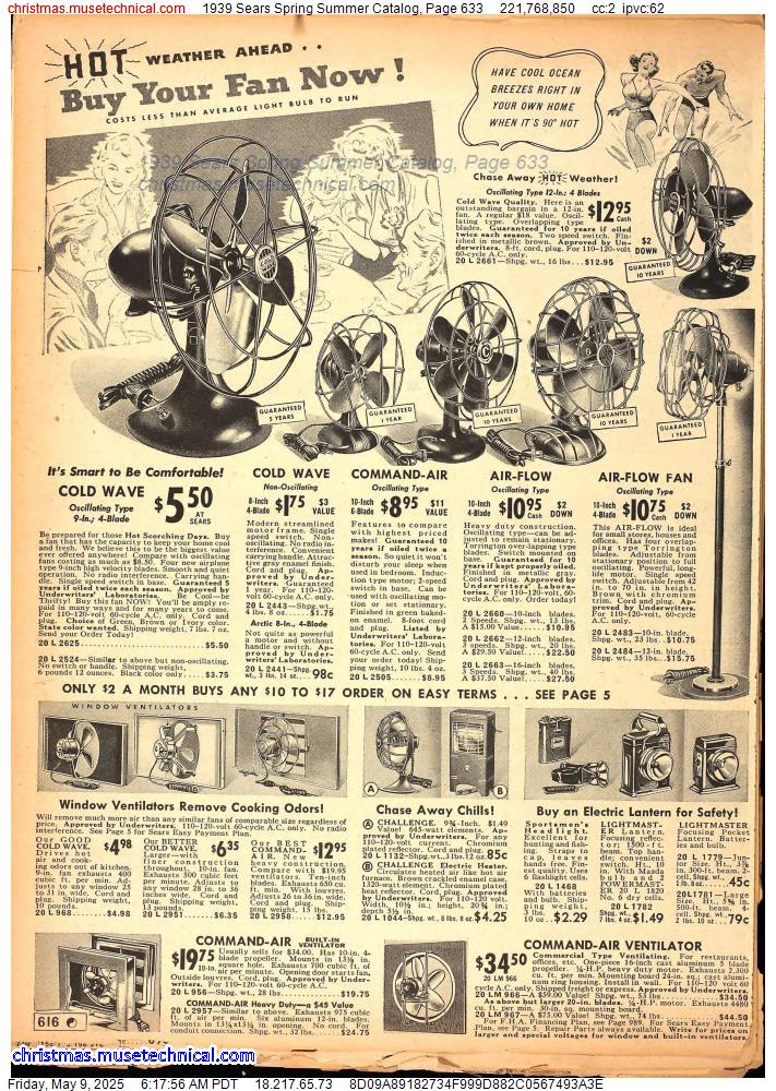 1939 Sears Spring Summer Catalog, Page 633