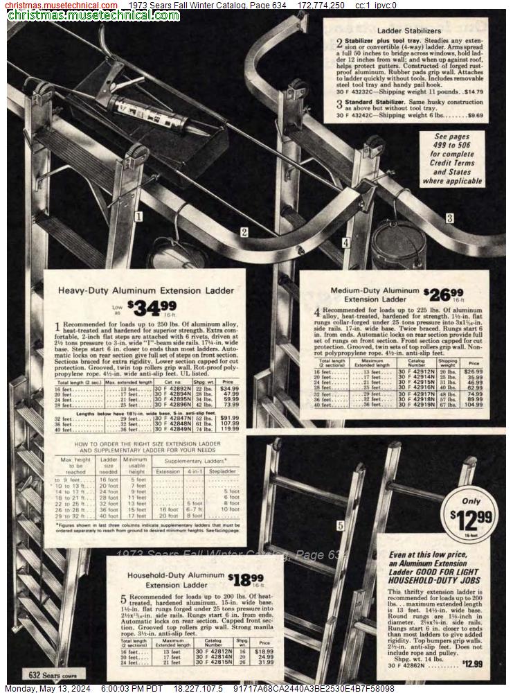 1973 Sears Fall Winter Catalog, Page 634