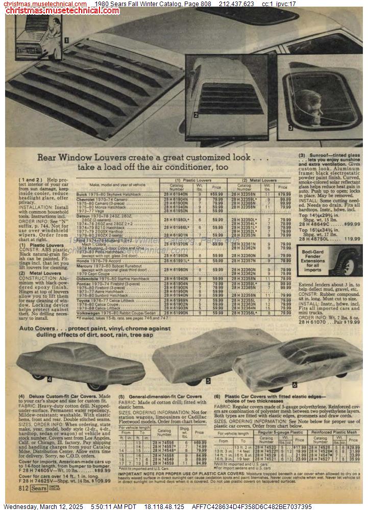 1980 Sears Fall Winter Catalog, Page 808