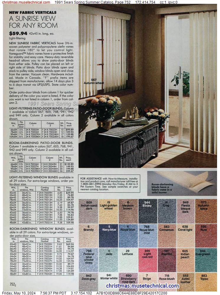 1991 Sears Spring Summer Catalog, Page 752