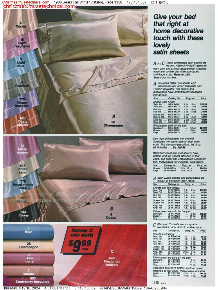 1986 Sears Fall Winter Catalog, Page 1358