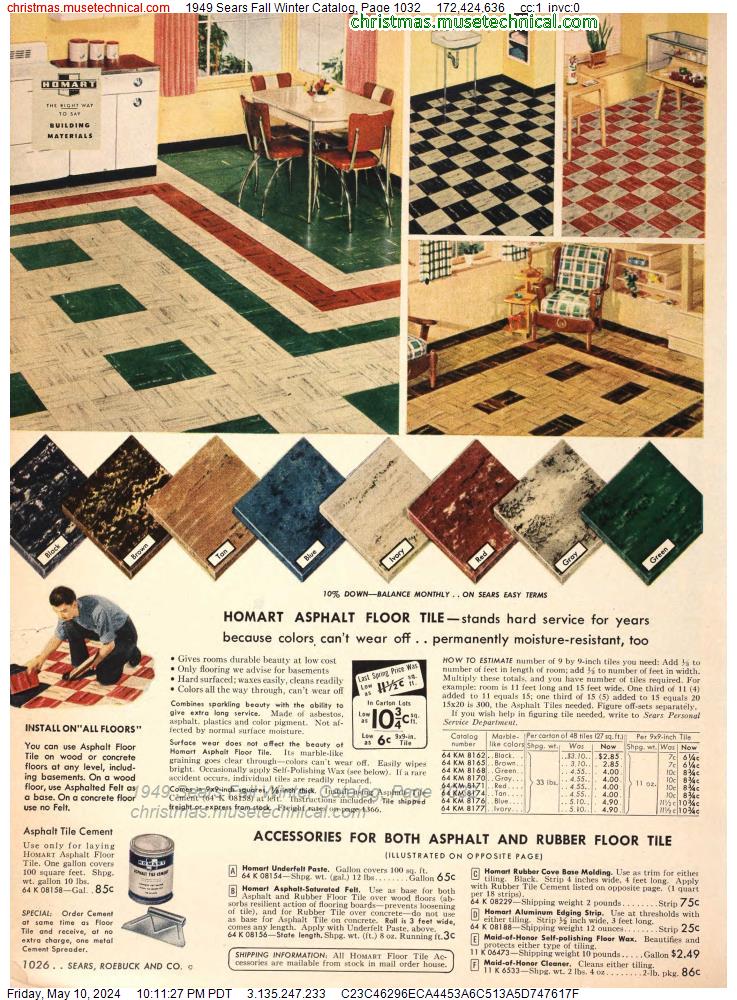 1949 Sears Fall Winter Catalog, Page 1032