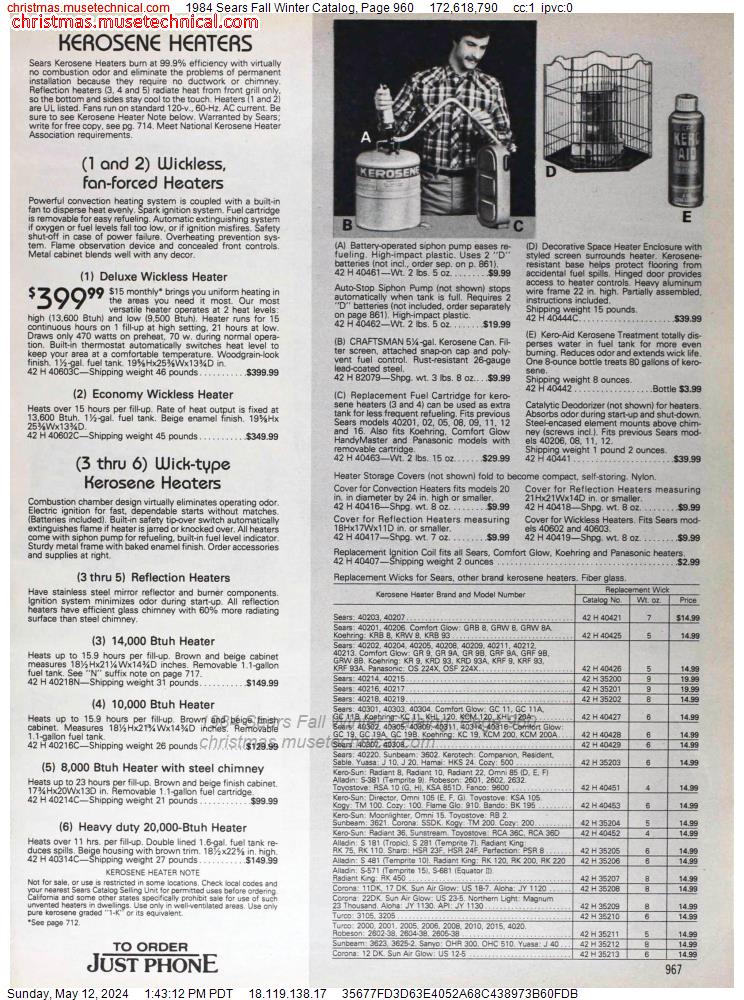 1984 Sears Fall Winter Catalog, Page 960